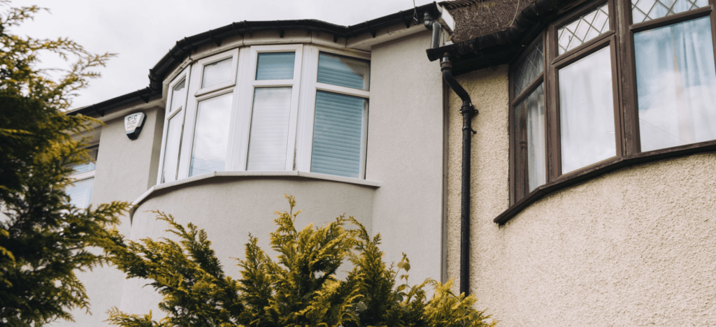House with solid external wall insulation