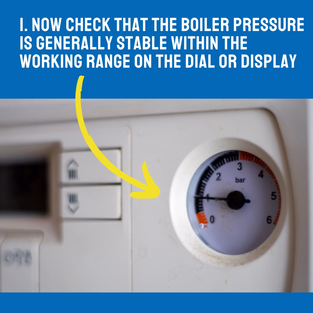 Check the boiler pressure