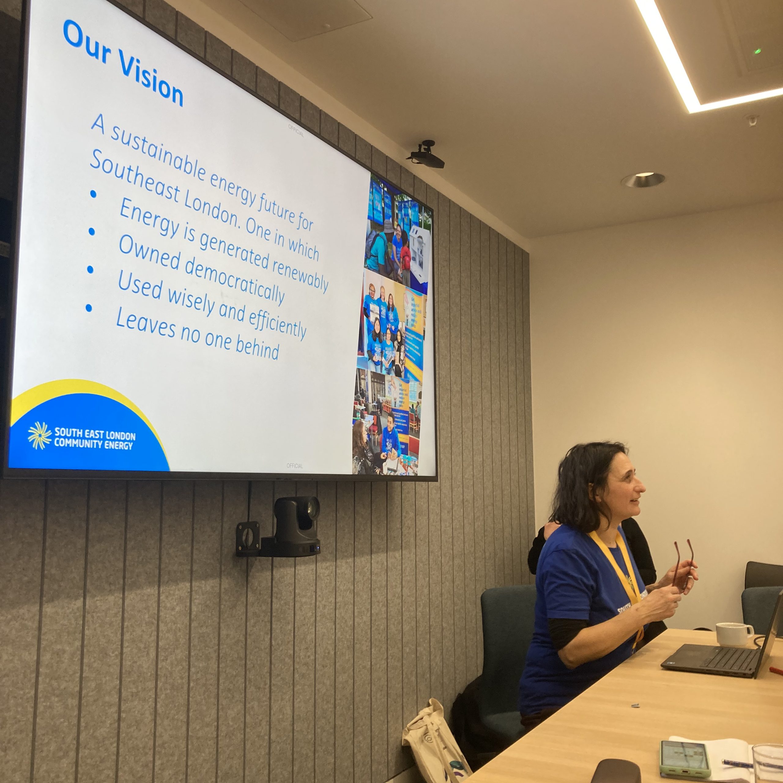 Giovanna speaking at Community Energy DESNZ event