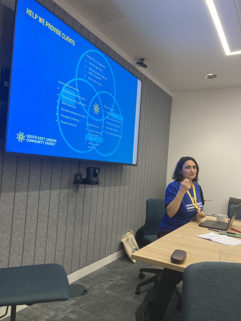 Selce founder Giovanna speaks at DESNZ Community Energy Day