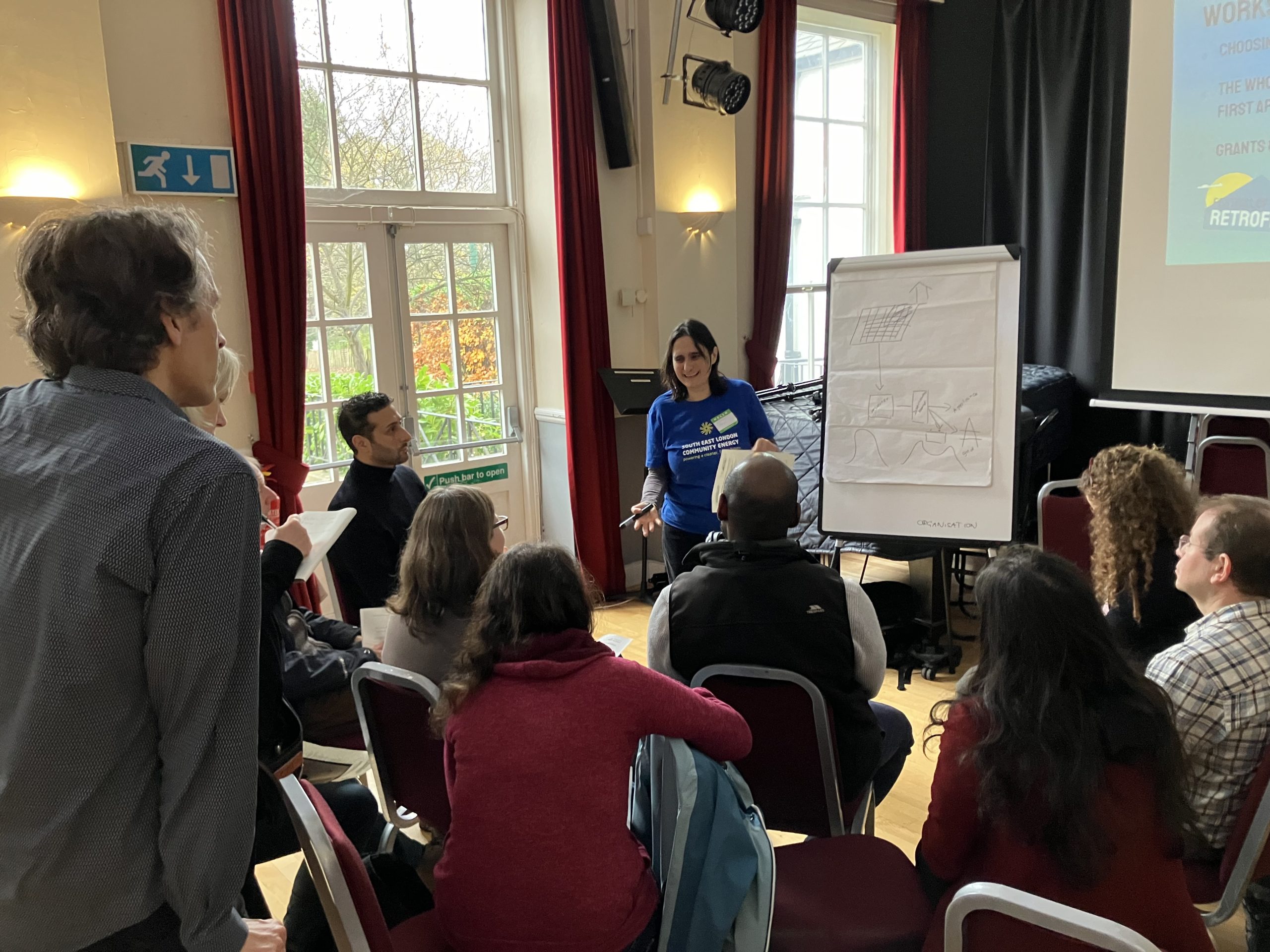 Giovanna speaking at festival of retrofit