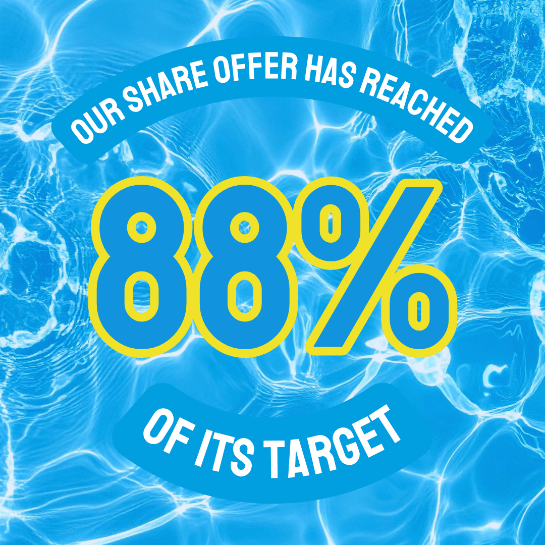 Our share offer reached 88% of its target